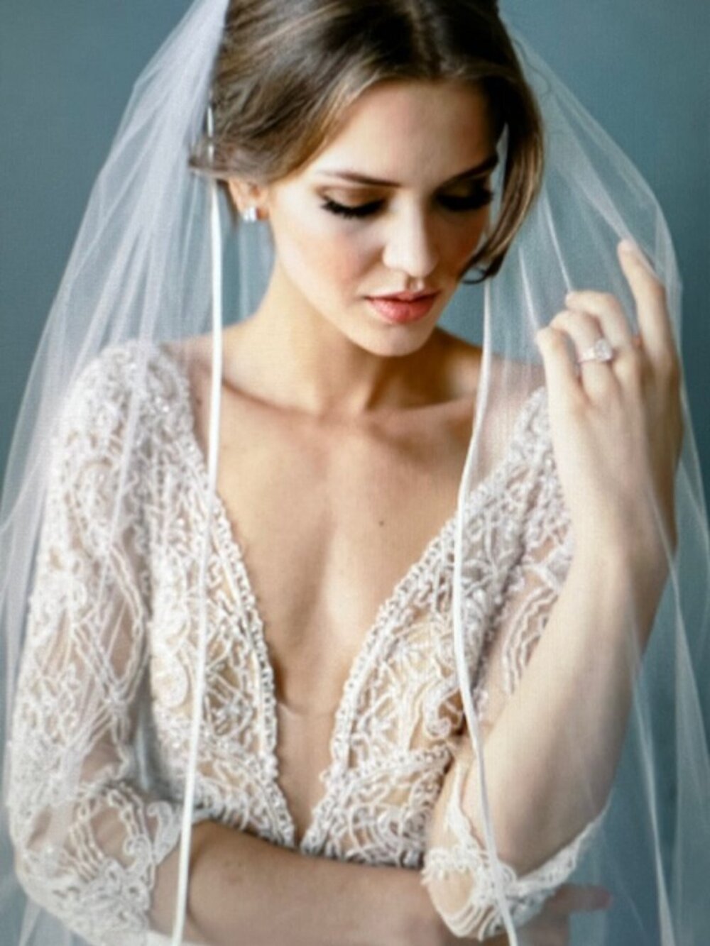 Jaxon James Natalya Valentine Dove Wedding Veil Light Ivory Never Worn Bridal